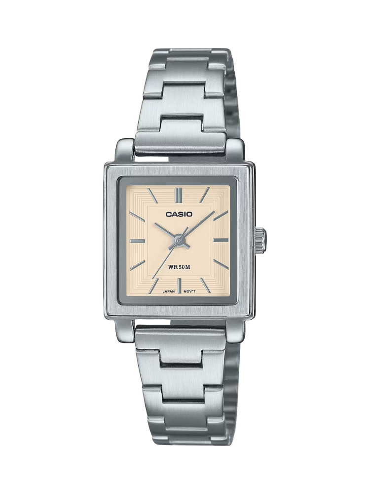 Đồng hồ nữ Casio LTP-E176D-4AVDF mặt chữ nhật hồng pastel sang trọng