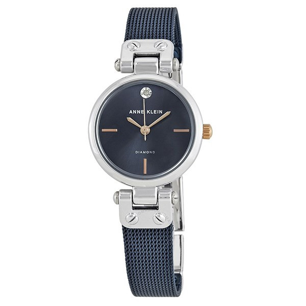 Đồng hồ Anne Klein AK/3003BLRT mặt xanh đen hiện đại