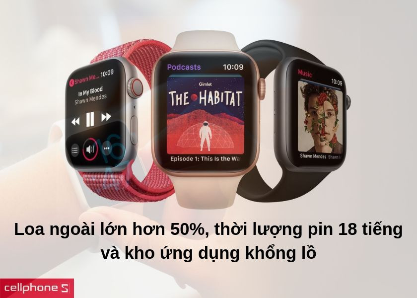 Apple Watch 4 với loa ngoài cải tiến và thời lượng pin ấn tượng
