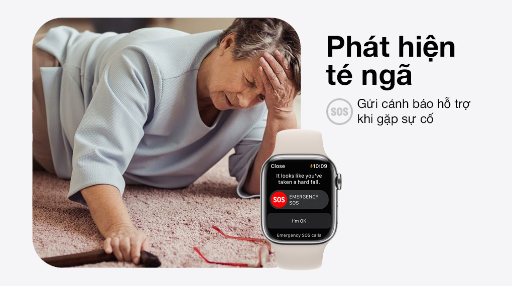 Chức năng phát hiện té ngã khẩn cấp trên Apple Watch Series 7