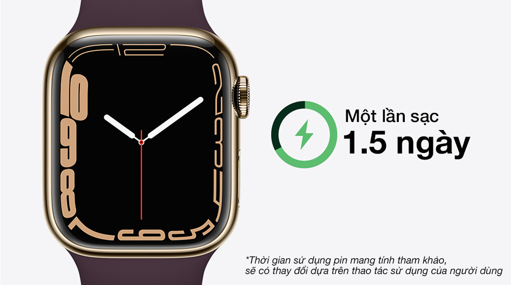 Thời lượng pin ấn tượng và khả năng sạc nhanh của Apple Watch Series 7
