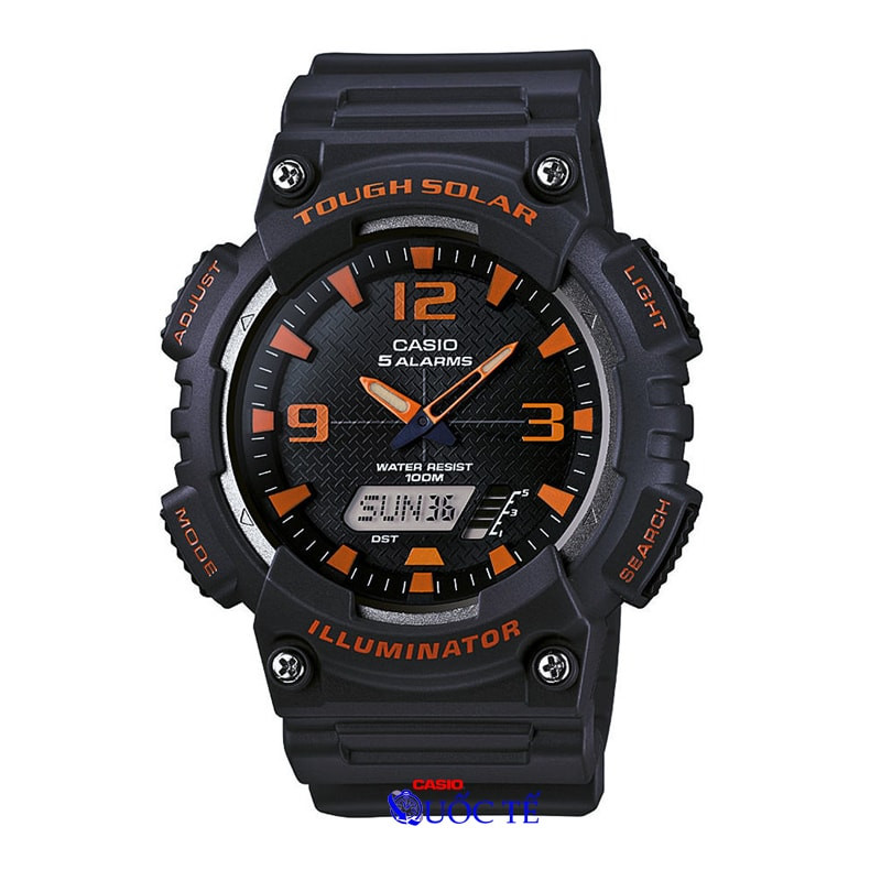 Đồng hồ điện tử Casio AQ-S810W-8A màu xám năng lượng mặt trời