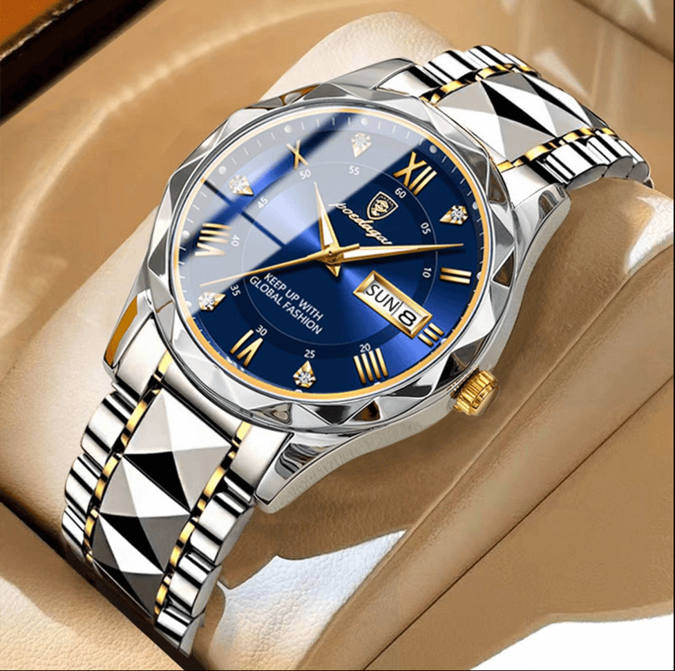 Đồng hồ POEDAGAR 615 nam mặt kính chống trầy sapphire sáng bóng