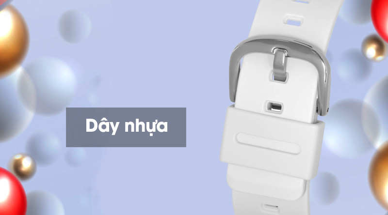 Dây đeo nhựa bền bỉ, nhẹ nhàng của đồng hồ Baby G nữ giá rẻ