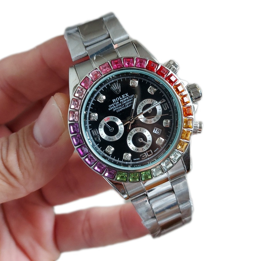 Đồng hồ nam cao cấp cũ của Rolex với mặt số bạc