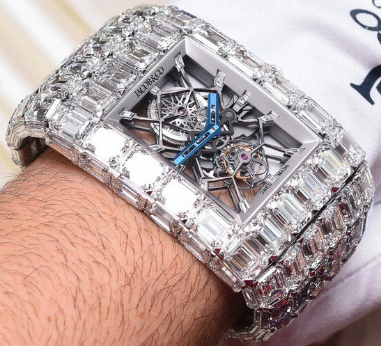 Đồng hồ Jacob & Co. Billionaire Watch nạm kim cương lấp lánh, biểu tượng của sự xa hoa và giá trị tối thượng trong phân khúc allintitle:đồng hồ thế giới đi đồng