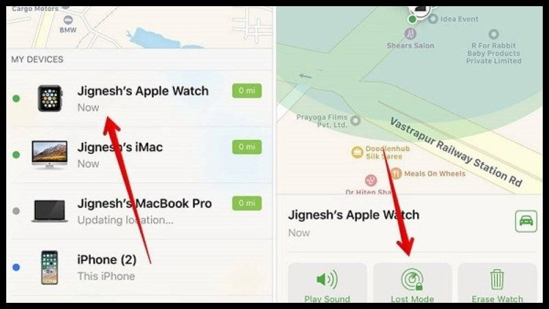 Kích hoạt chế độ Mất (Lost Mode) cho Apple Watch bị thất lạc