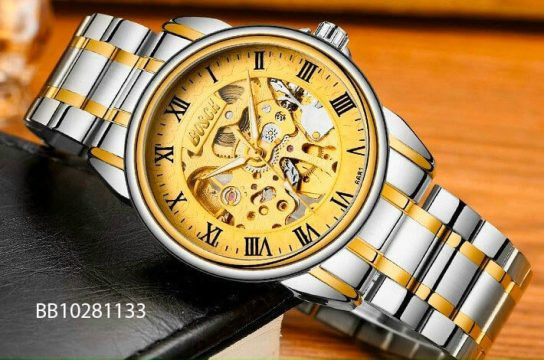 Đồng hồ cơ nam Winner lộ máy dây kim loại, thiết kế hầm hố giá dưới 2 triệu