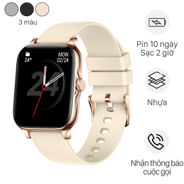 Đồng hồ thông minh bán chạy nhất BeFit B3s vàng, dây silicone