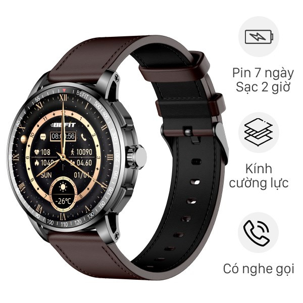 BeFit Sporty 3 46.4mm dây da
