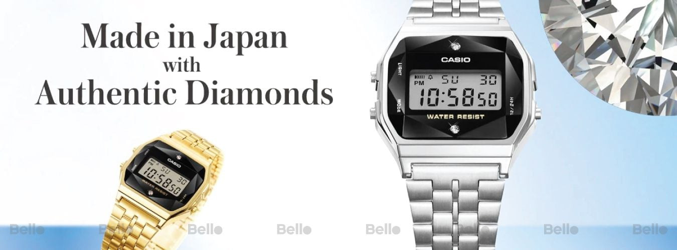 Đồng hồ Casio Kim Cương thật chính hãng Nhật Bản sang trọng