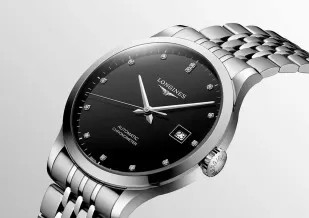 Đồng hồ Longines Record dây kim loại thép không gỉ sang trọng