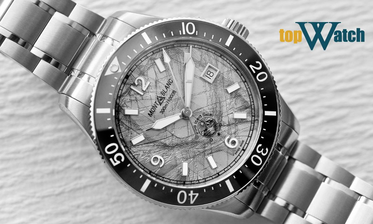 Đồng hồ Montblanc 1858 Iced Sea Automatic Date MB130793, đại diện cho giá đồng hồ Montblanc ở phân khúc phiêu lưu.