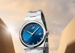 Đồng hồ Movado Bold Evolution nam chính hãng với mặt số tối giản và chấm tròn biểu tượng