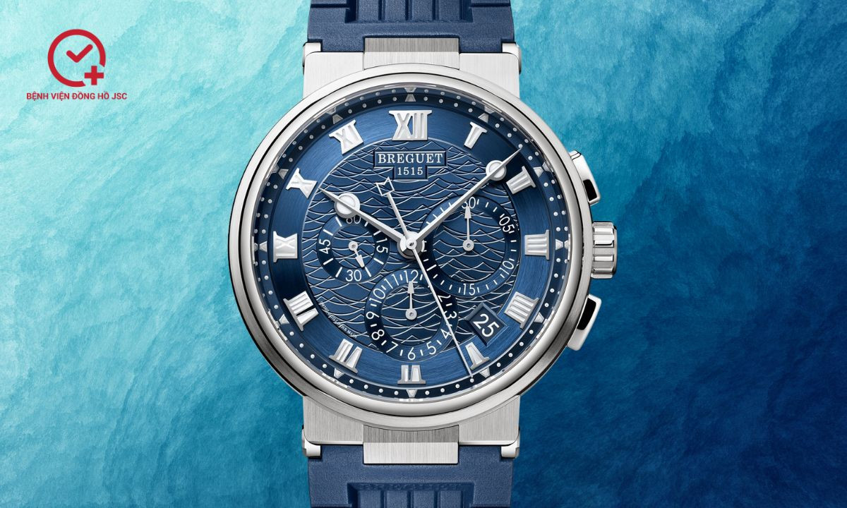 Đồng hồ Breguet Marine sở hữu thiết kế mạnh mẽ và sang trọng