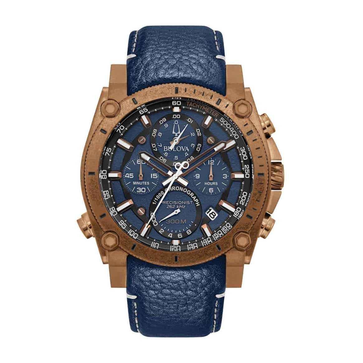 Đồng hồ Bulova Precisionist nam với thiết kế mạnh mẽ, một lựa chọn khi tìm mua đồng hồ Bulova ở đâu