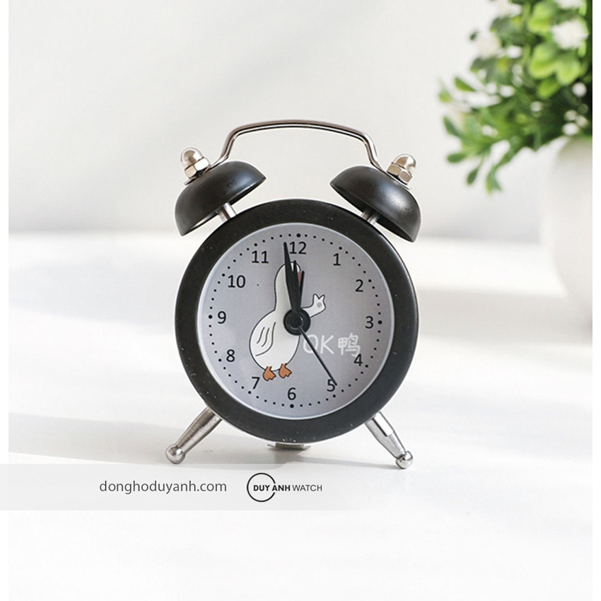 Đồng hồ báo thức để bàn cổ điển với kim chỉ rõ ràng