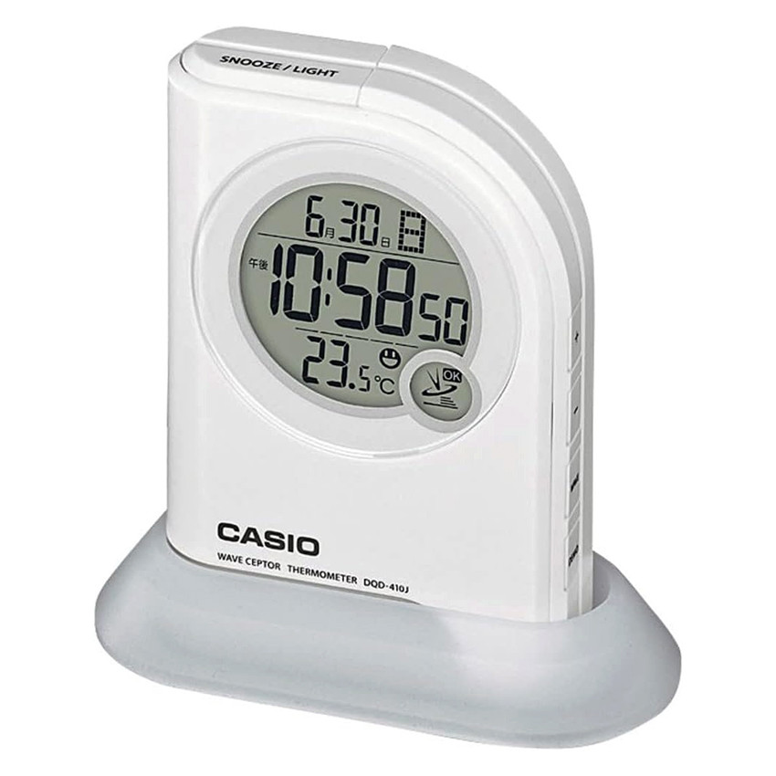 Đồng hồ để bàn điện tử Casio DQD-410J-7JF nhỏ gọn, tích hợp tính năng đèn pin và radio