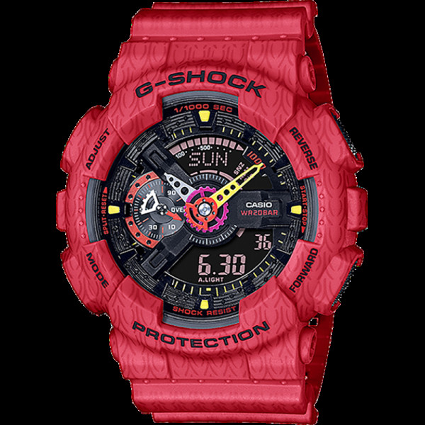 Mẫu đồng hồ Casio G-Shock GA-110DC-2A7DR với sắc xanh denim cá tính, thể hiện thiết kế bền bỉ