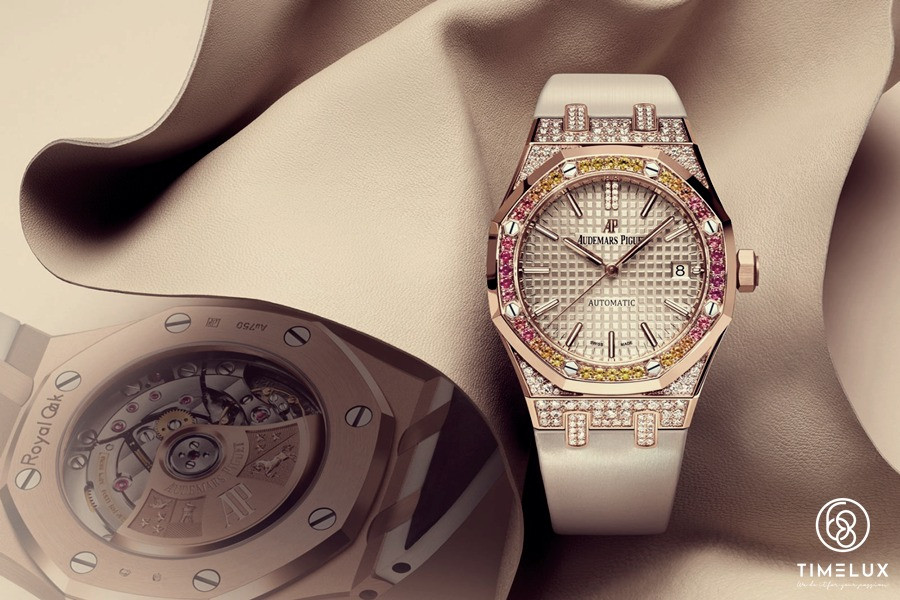 Các loại đá quý tự nhiên trên đồng hồ Audemars Piguet full đá như kim cương, hồng ngọc
