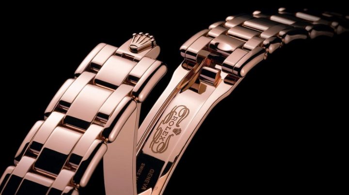 Dây đeo kim loại Oyster thép không gỉ của đồng hồ Rolex