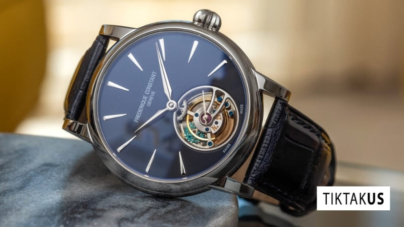 Đồng hồ thương hiệu Frederique Constant có thiết kế cổ điển tinh tế, một trong các loại đồng hồ đeo tay nam sang trọng