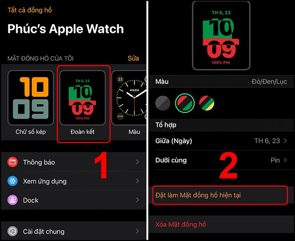 Giao diện Face Gallery trong ứng dụng Watch trên iPhone giúp thay đổi mặt đồng hồ Apple Watch.