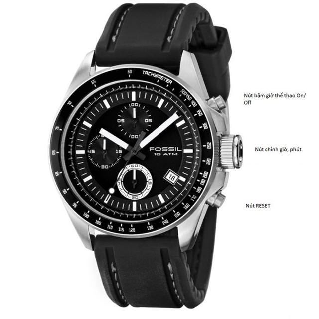 Cách chỉnh đồng hồ 6 kim Fossil