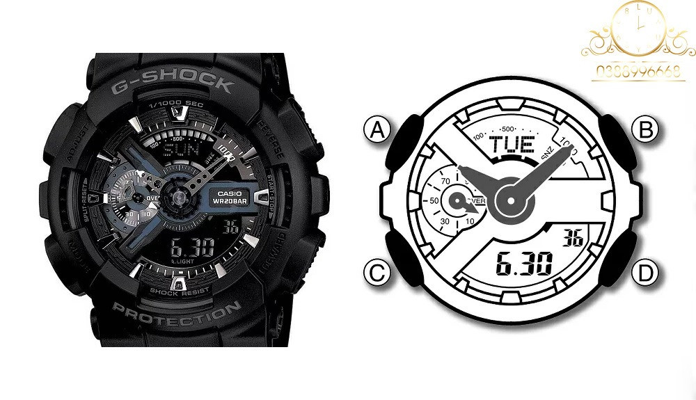 Hướng dẫn cách sử dụng chức năng bấm giờ thể thao trên đồng hồ G-Shock fake