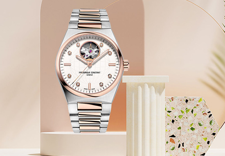 Đồng hồ Frederique Constant phù hợp với cổ tay nhỏ, thể hiện cách chọn đồng hồ chính hãng.