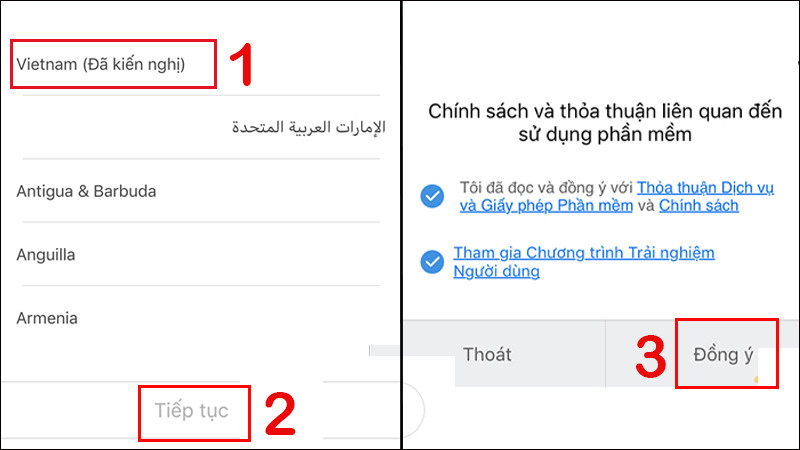 Chọn vị trí Việt Nam trong ứng dụng Zepp để kết nối Amazfit