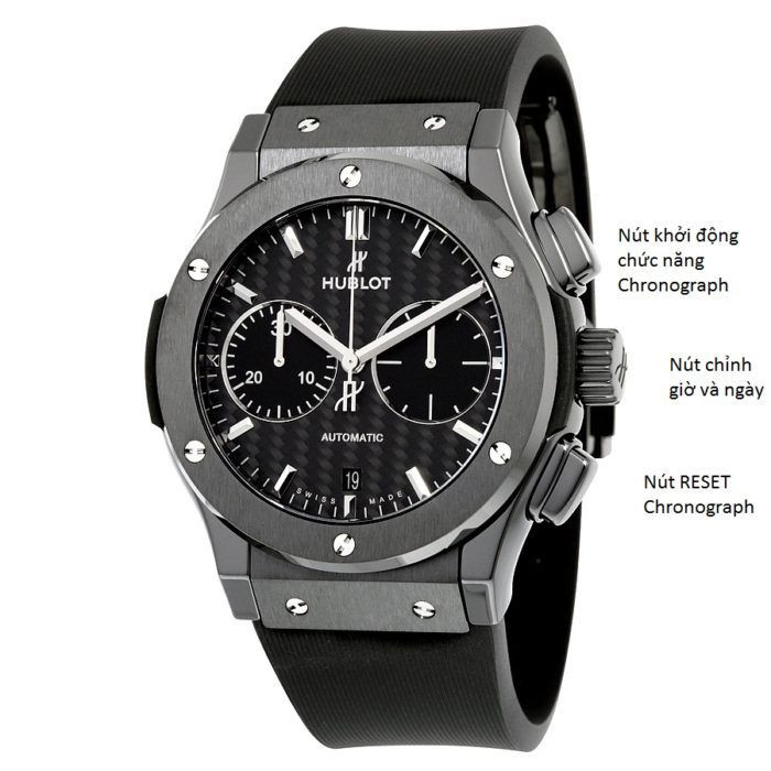 Cách sử dụng đồng hồ Hublot Chronograph: Hướng dẫn bấm giờ chính xác