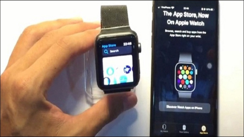 Cận cảnh giao diện App Store trên Apple Watch