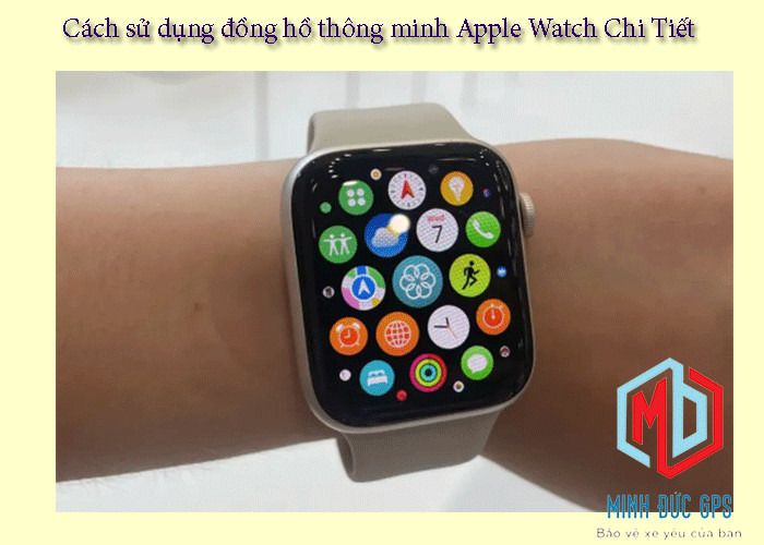 Thao tác nhấn giữ nút sườn trên đồng hồ thông minh Apple Watch để truy cập các tính năng khẩn cấp hoặc tắt nguồn.
