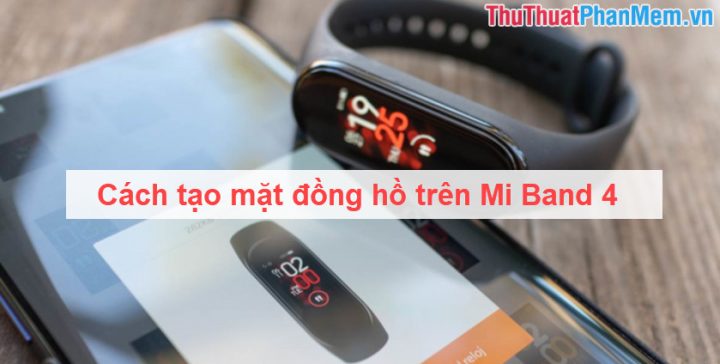Màn hình Mi Band 4 hiển thị giao diện tùy chỉnh độc đáo, minh họa cách tạo mặt đồng hồ Mi Band 4 cá nhân hóa.