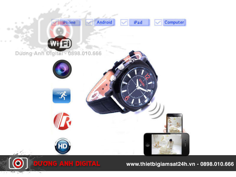 Các tính năng tích hợp trên camera ngụy trang đồng hồ đeo tay wifi