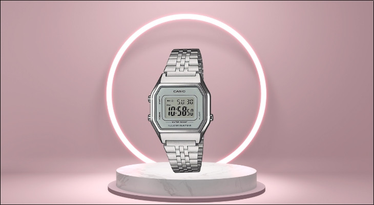 Đồng hồ Casio điện tử unisex LA680WA-7DF màu bạc