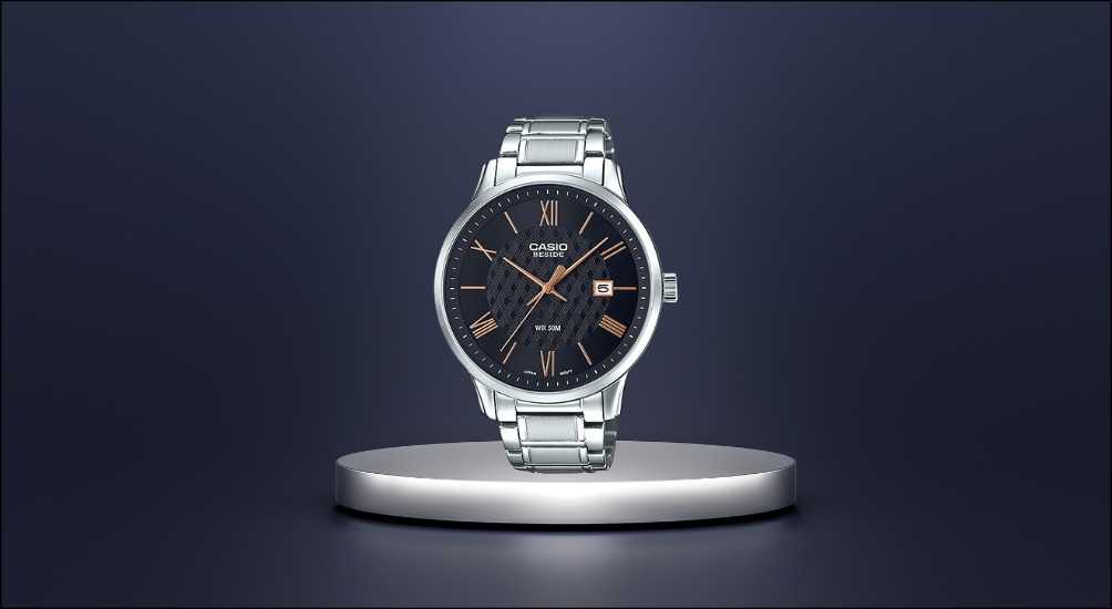 Đồng hồ Casio Beside nam dây kim loại, phong cách trưởng thành