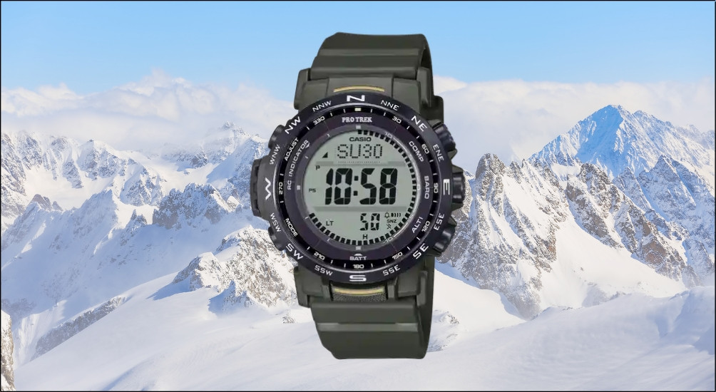 Dòng đồng hồ Casio Protrek màu đen đỏ, chuyên dụng cho hoạt động ngoài trời