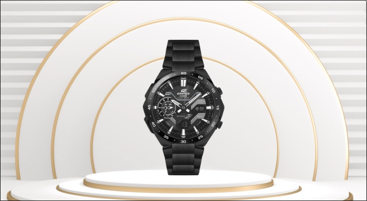Đồng hồ Edifice Casio 48.2mm nam ECB-2200DC-1ADF dây kim loại đen