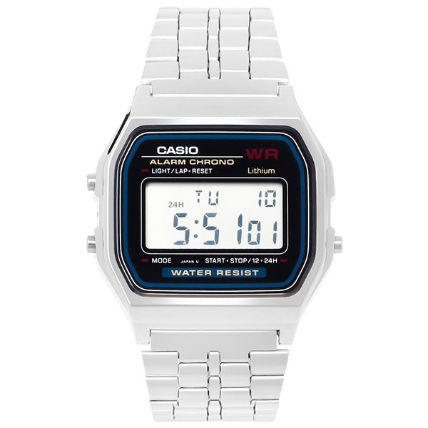 Đồng hồ Casio Unisex A159WA-N1DF mặt vuông cổ điển, một lựa chọn phổ biến khi mua 1 tặng 1 đồng hồ.