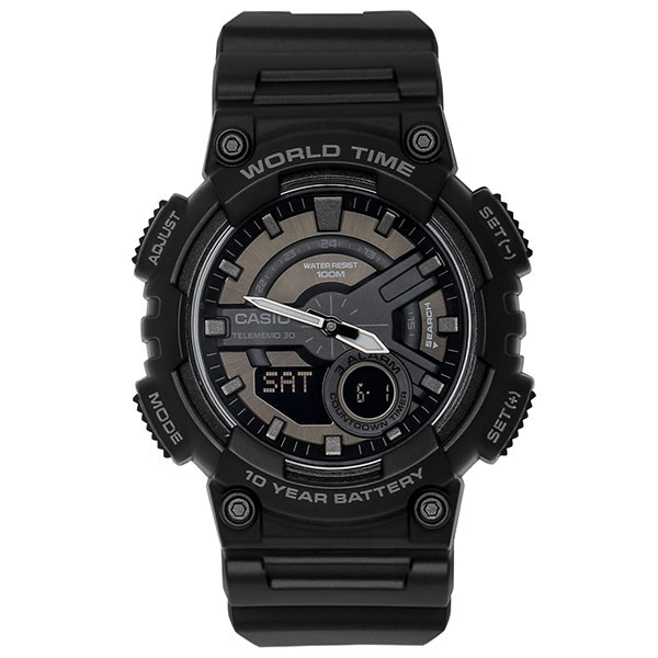 Đồng hồ Casio AEQ-110W-1BVDF nam, thiết kế thể thao mạnh mẽ