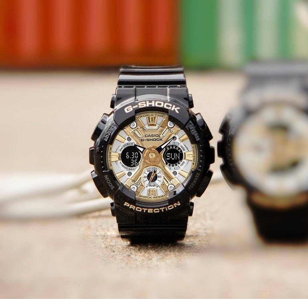 G-Shock GMA-S120GB-1ADR với mặt điện tử đối xứng, mẫu bán chạy