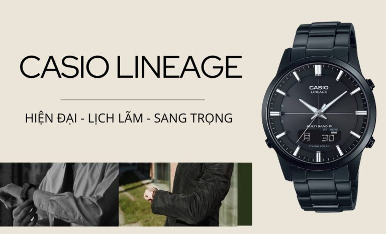 Thiết kế sang trọng của đồng hồ Casio Wave Ceptor Tough Solar