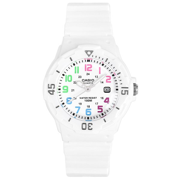 Đồng hồ Casio LRW-200H-7BVDF mặt số trắng phối màu pastel trẻ trung
