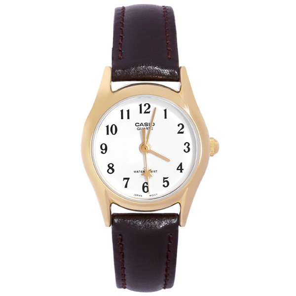Đồng hồ Casio nữ giảm giá LTP-1094Q-7B4RDF, mặt tròn viền vàng