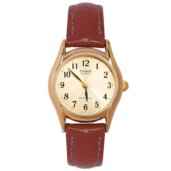 Đồng hồ Casio nữ LTP-1094Q-9BRDF dây da nâu mặt nhỏ hiện đại