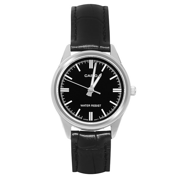 Đồng hồ Casio nữ LTP-V005L-1AUDF dây da mặt nhỏ đen thu hút mọi ánh nhìn