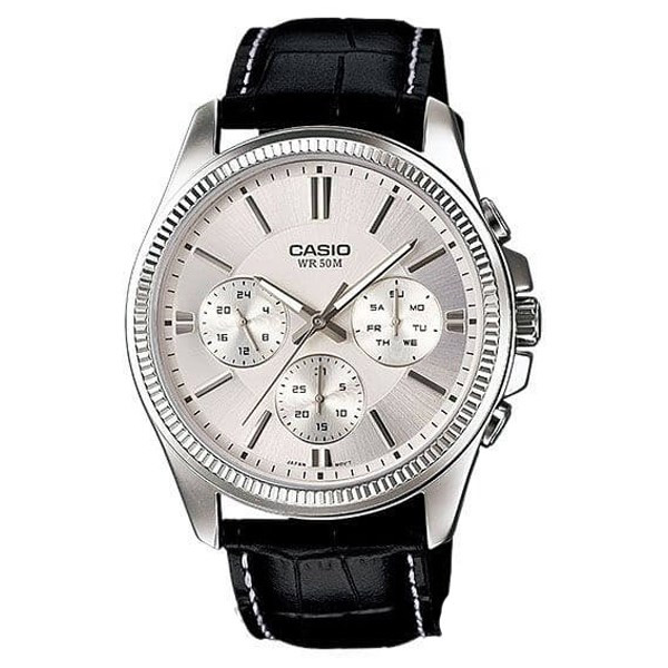 Đồng hồ Casio MTP-1375L-7AVDF dây da nam tính, mặt trắng
