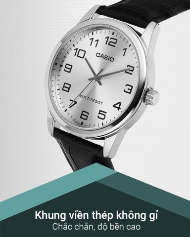 Đồng hồ nam Casio MTP-V001L-7BUDF với khung viền thép không gỉ